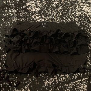 black ruffle bloomers